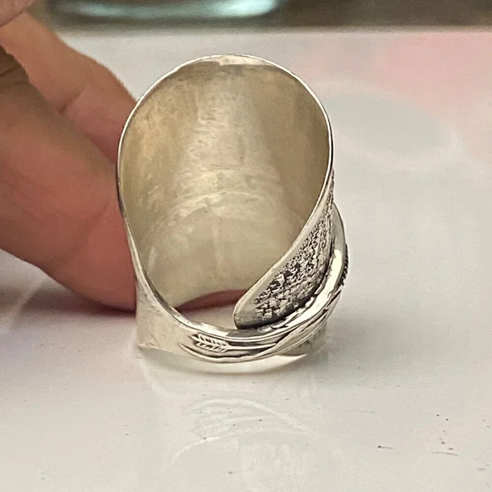 Niagara Falls Custom Made Statement Silver Ring Unisex
